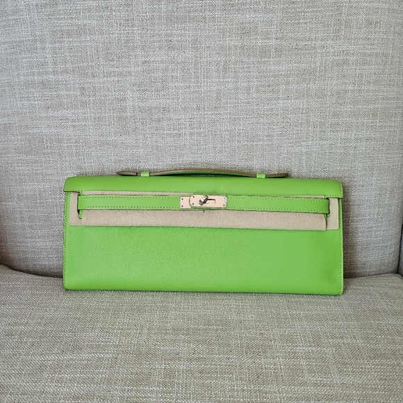 SOLD. Hermes Kelly Cut Apple Green - Picture 2 of 14
